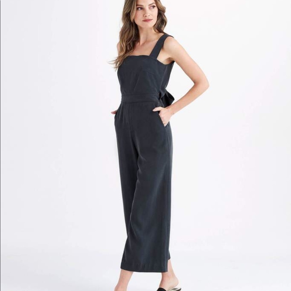 Vetta Capsule Apron Jumpsuit in Washed Black